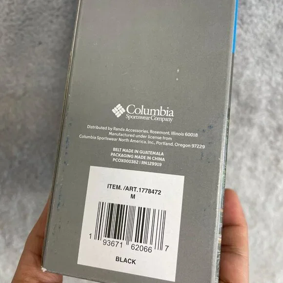 NEW Columbia Men's 32-34 Black Leather Belt M  Durable Classic Style - Picture 5 of 6